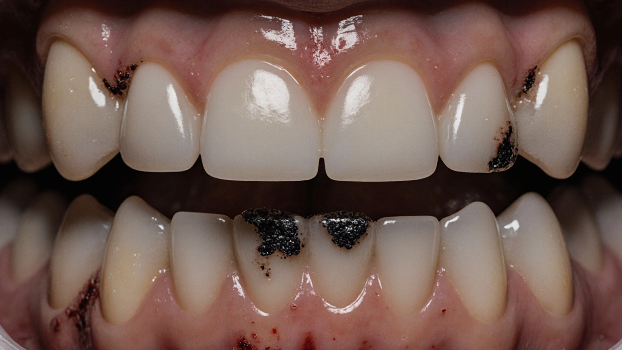 Černý zubní kámen: Jak ho poznat, proč je nebezpečný a jak ho odstranit