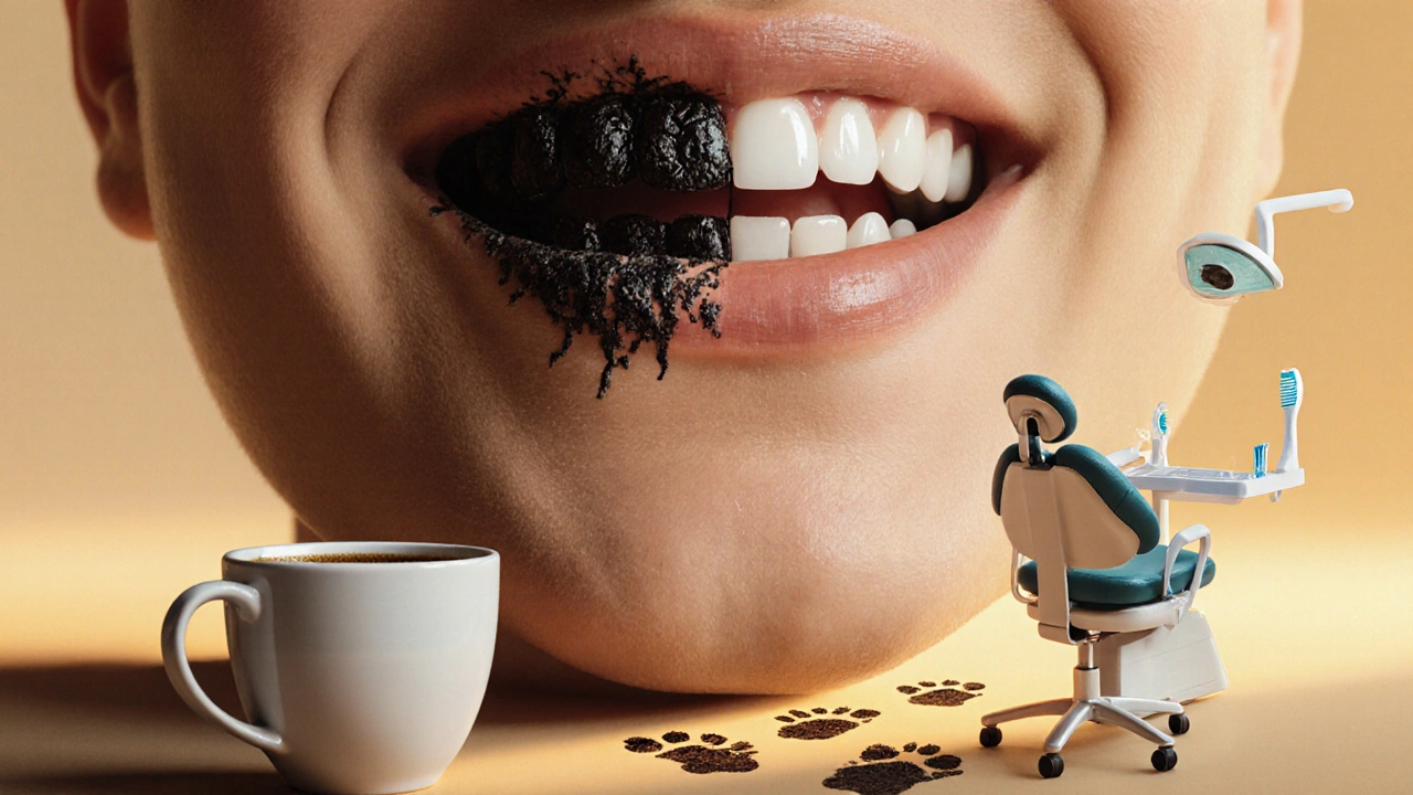 Přechod od zanedbaných zubů s kamenem k zdravému úsměvu.