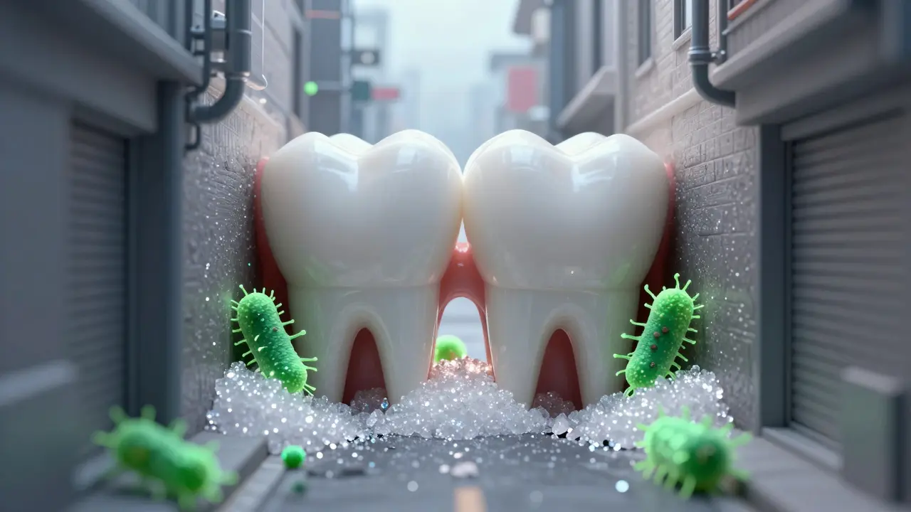 Cukr a mezizubní kaz: Proč jsou mezery mezi zuby nejrizikovější zónou?