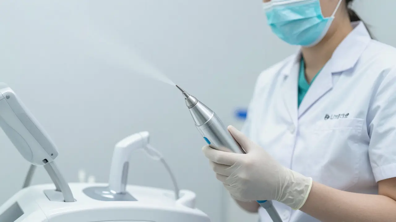 Profesionální ultrazvukové přístroje pro hygienu zubů v moderní ordinaci.