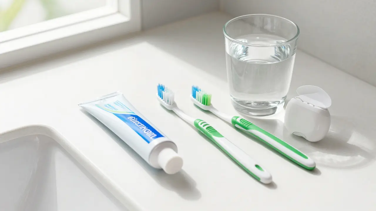 Kartáček, nit a voda jako základy ústní hygieny
