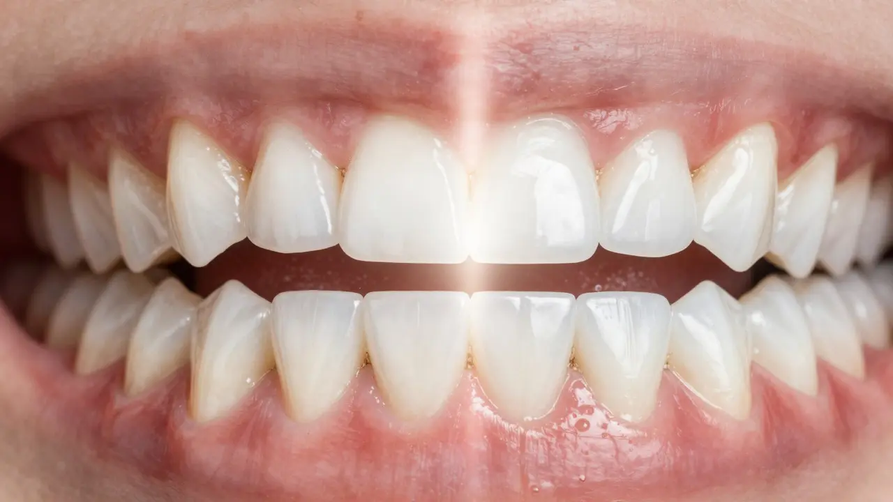 Porovnání zubů před a po profesionálním bělení Pure Whitening
