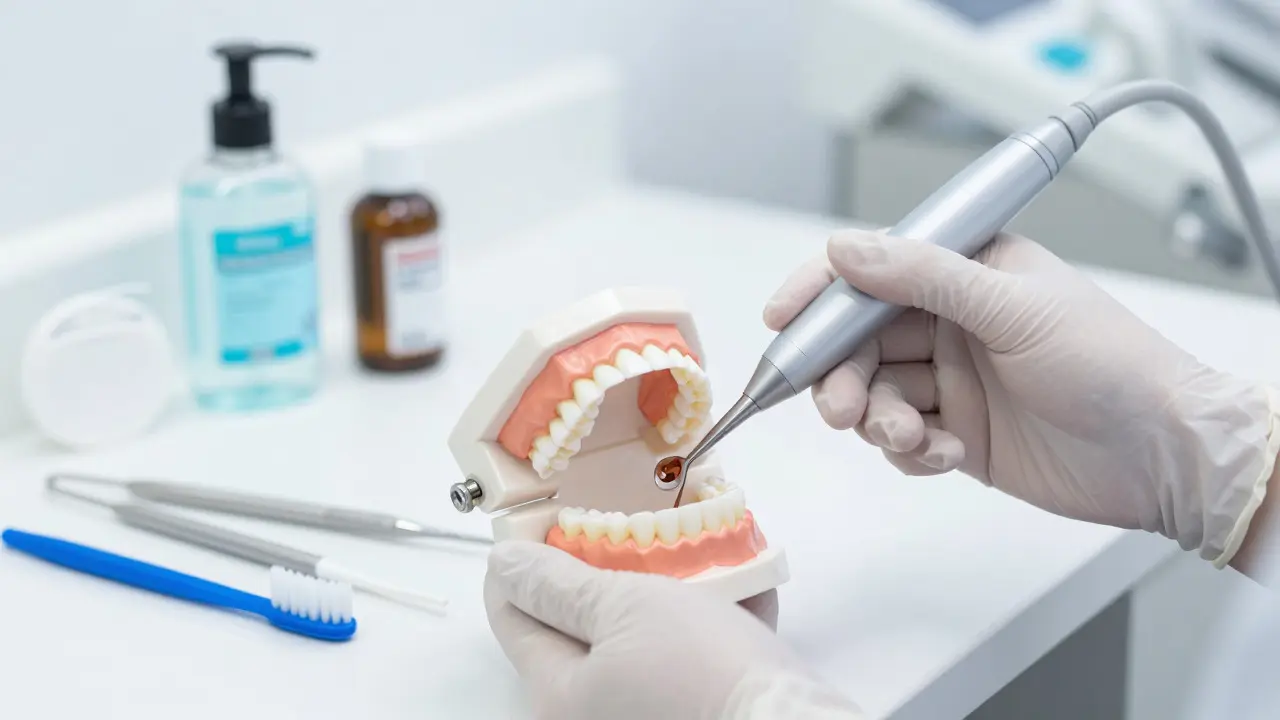 Profesionální dentální nástroje pro čištění zubního kamene